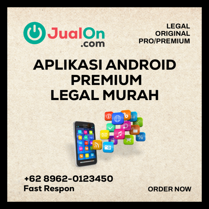 APLIKASI ANDROID PREMIUM LEGAL MURAH