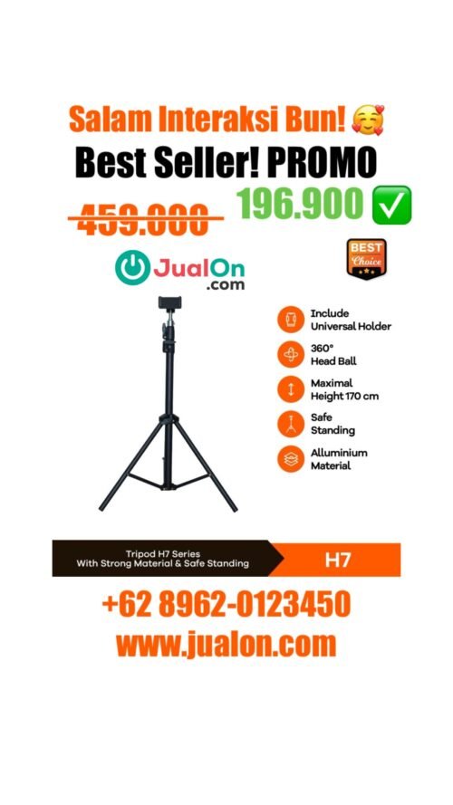 Tripod Universal HP | Kamera | Webcam Holder JETE H7 - 1,7meter